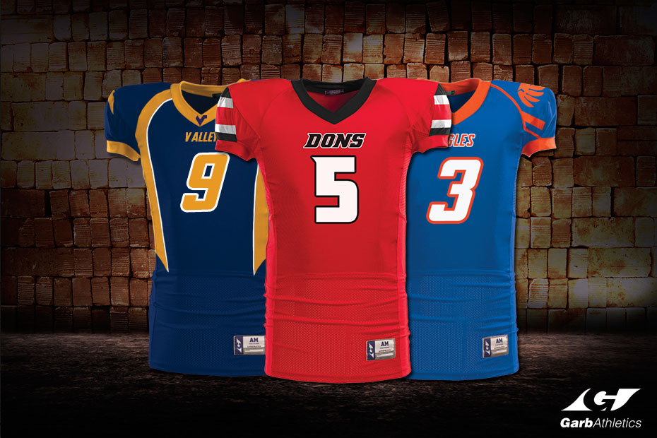 Custom Football Jerseys  - just a few out of the hundreds of styles available